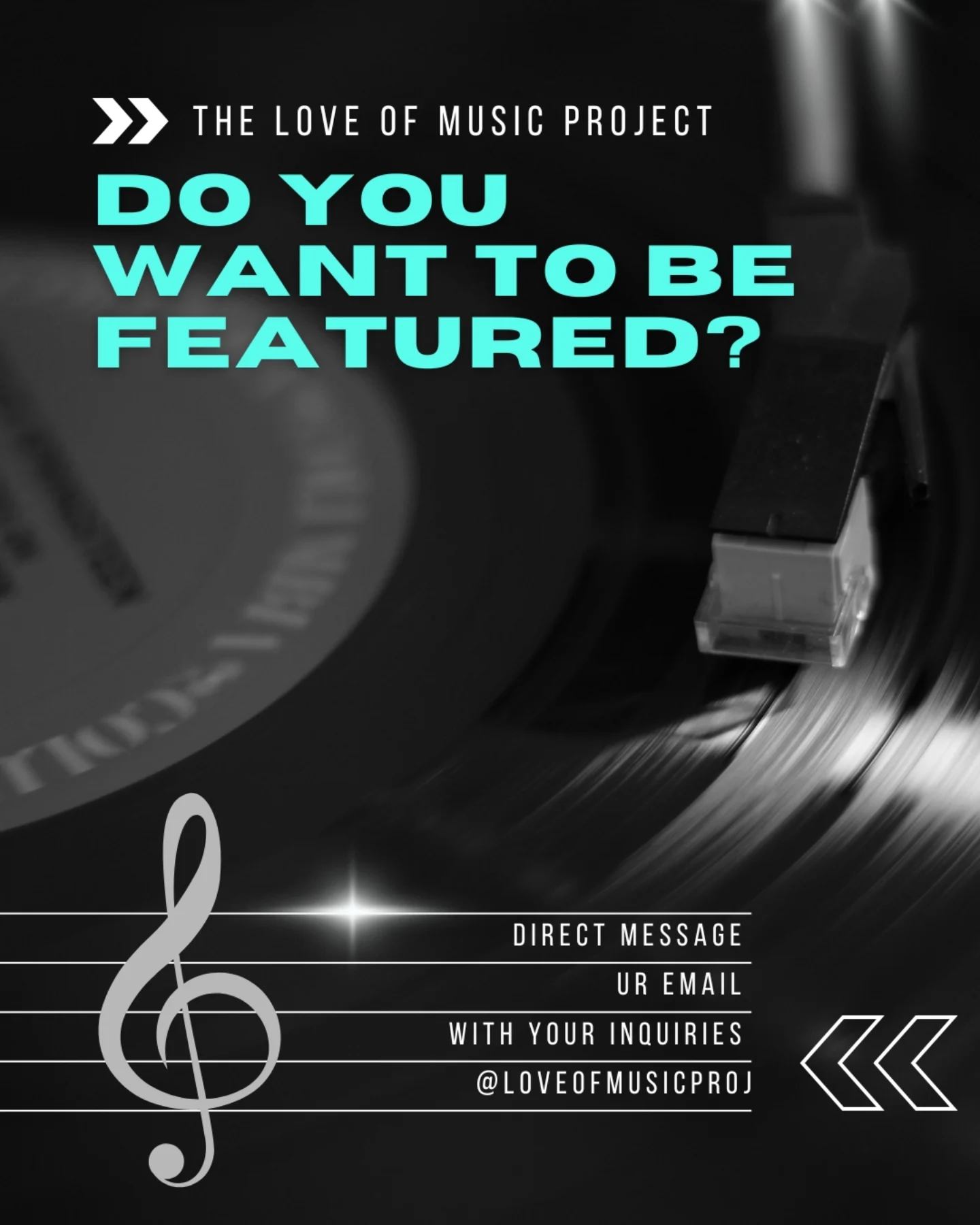 do you want to be featured artwork of vinyl record