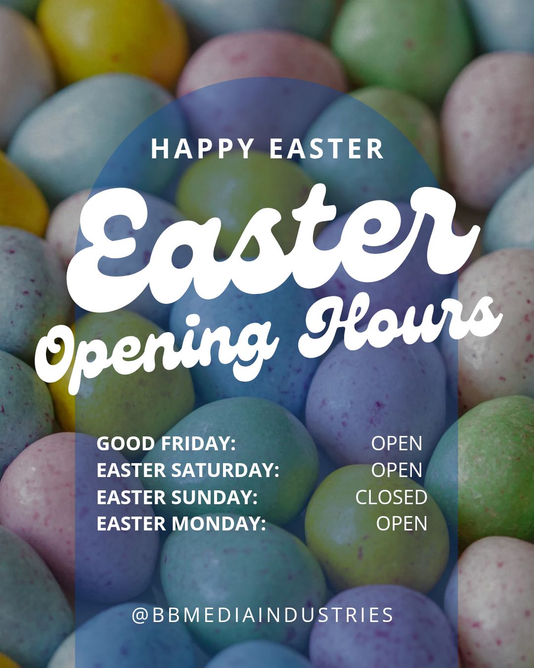Easter Weekend Schedule