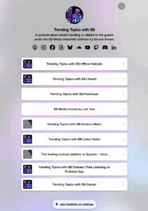 Trending Topics with BB LinkTree screenshot